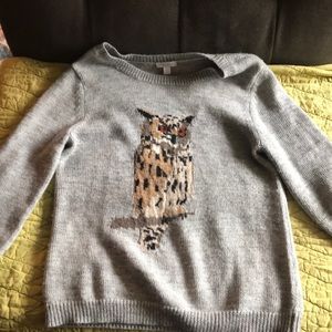 Garnet Hill owl sweater